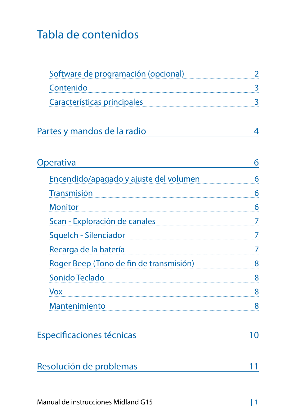 MIDLAND G15 User Manual | Page 51 / 134