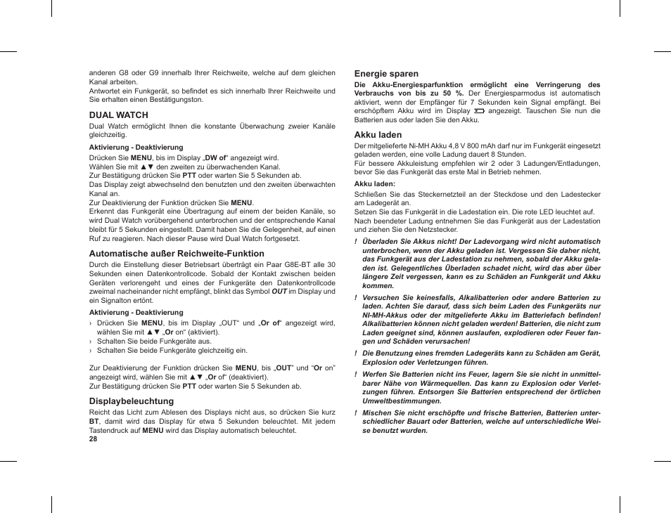 MIDLAND G8 E BT User Manual | Page 30 / 86