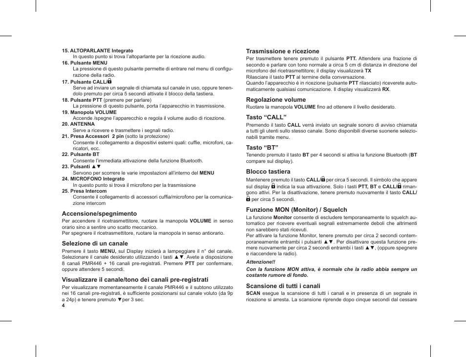 MIDLAND G8 E BT User Manual | Page 6 / 86