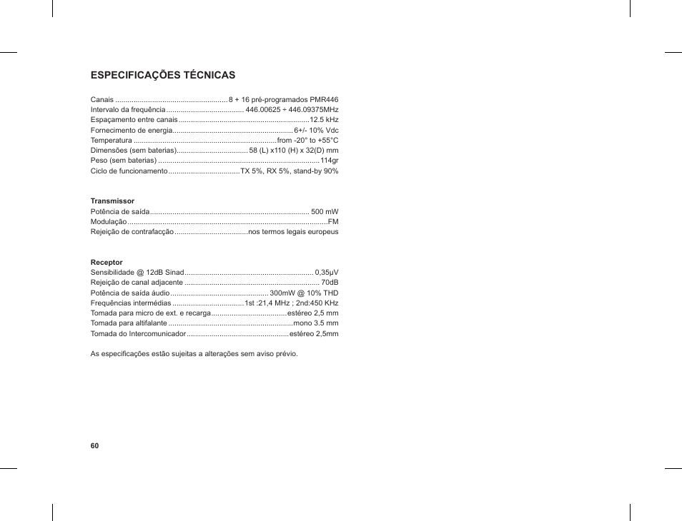 MIDLAND G8 E BT User Manual | Page 62 / 86