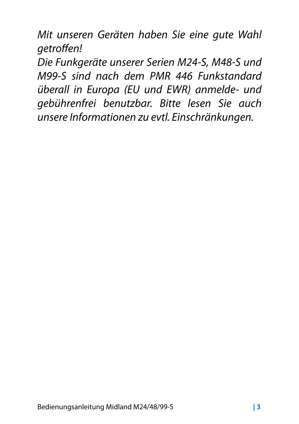 MIDLAND M24 S - M48 S - M99 S User Manual | Page 30 / 124