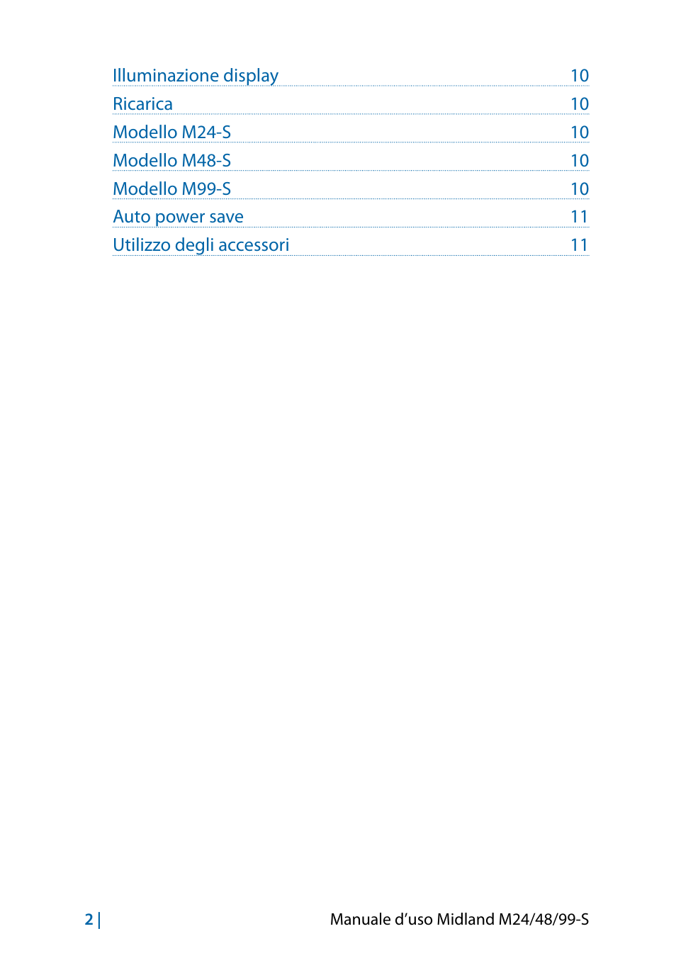 MIDLAND M24 S - M48 S - M99 S User Manual | Page 5 / 124