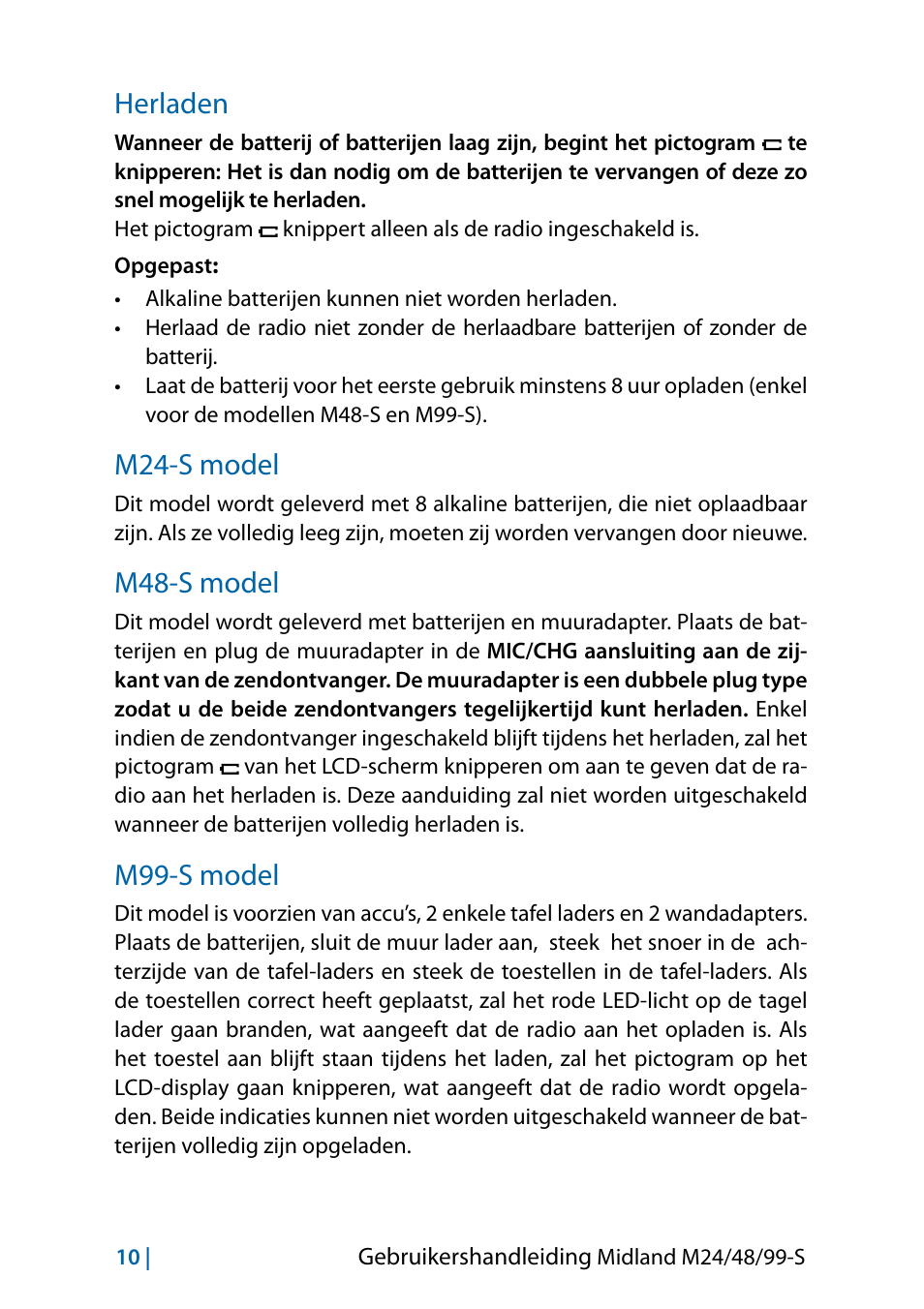 Herladen, M24-s model, M48-s model | M99-s model, Herladen 10 m24-s model | MIDLAND M24 S - M48 S - M99 S User Manual | Page 97 / 124