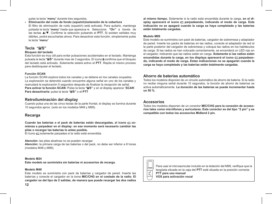MIDLAND M99 User Manual | Page 12 / 30