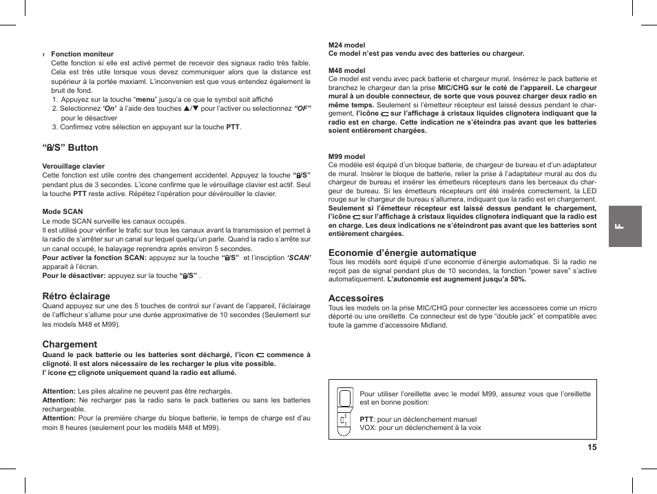 MIDLAND M99 User Manual | Page 15 / 30