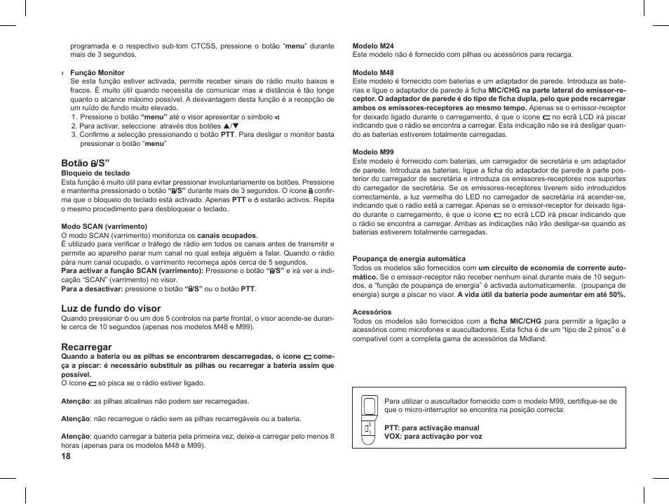 MIDLAND M99 User Manual | Page 18 / 30