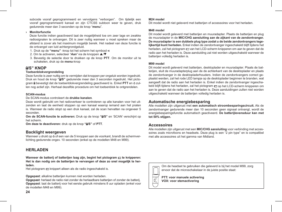 MIDLAND M99 User Manual | Page 24 / 30