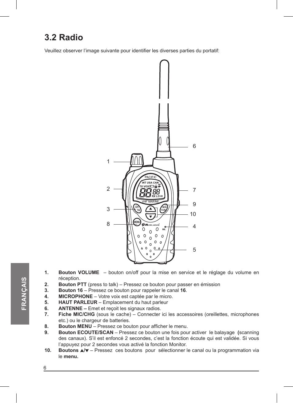 2 radio | MIDLAND Pacific User Manual | Page 70 / 129