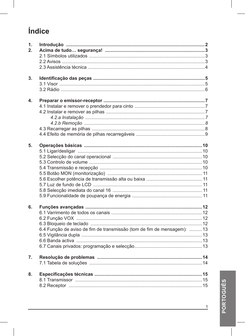 Índice | MIDLAND Pacific User Manual | Page 81 / 129