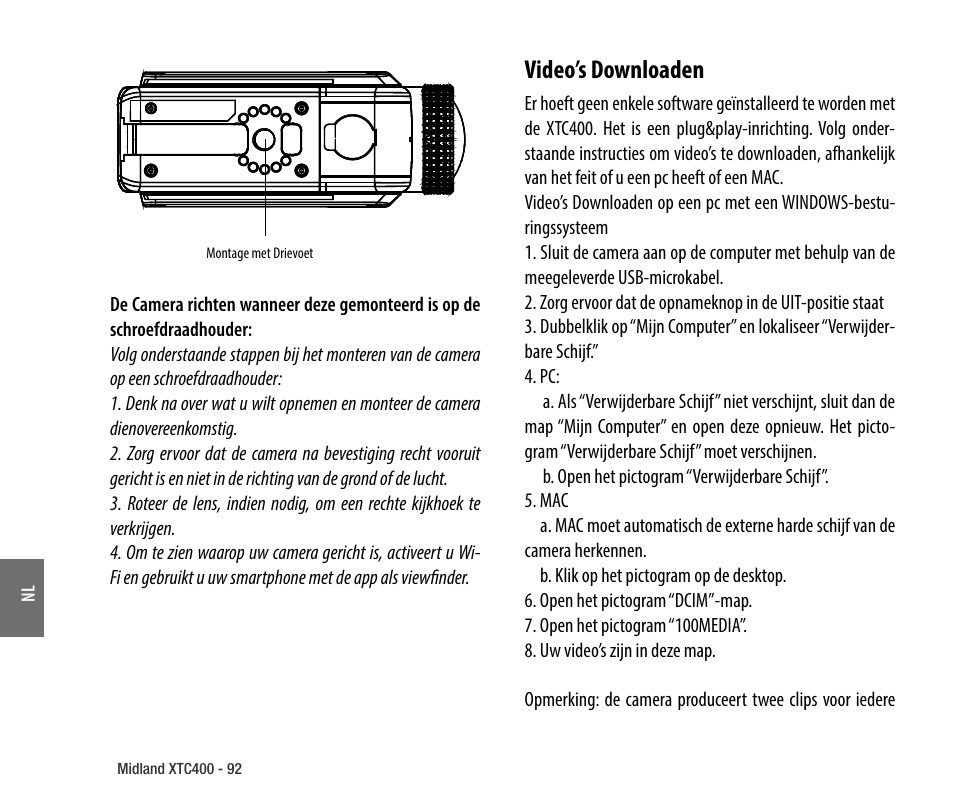 Video’s downloaden | MIDLAND XTC 400 No HDMI User Manual | Page 94 / 117