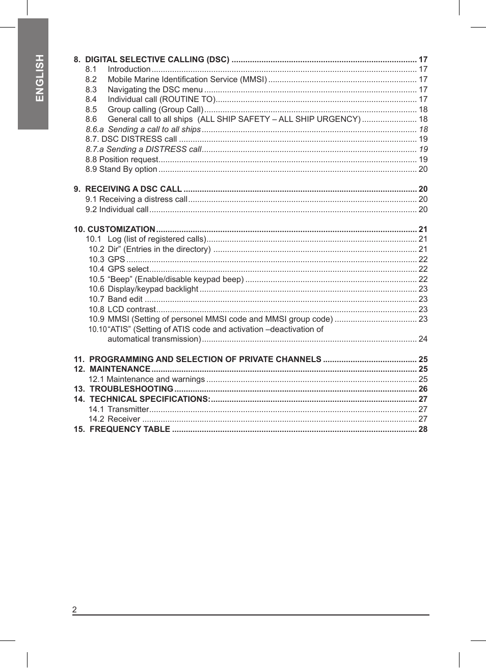 English | MIDLAND Neptune 100 User Manual | Page 2 / 28