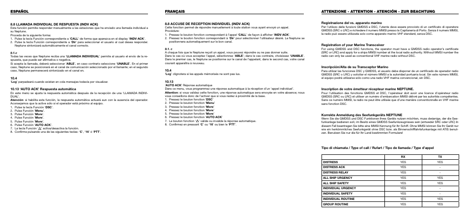 MIDLAND Neptune New User Manual | 2 pages