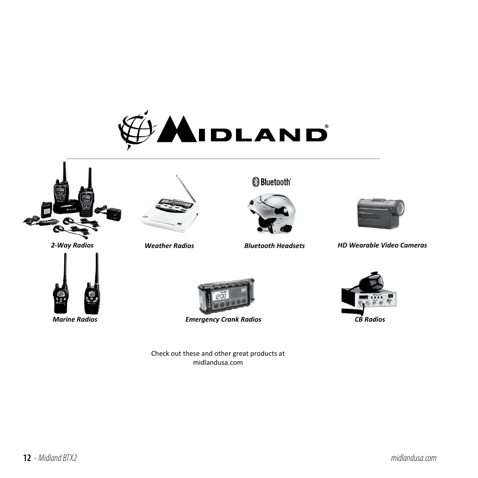 MIDLAND BTX2 User Manual | Page 12 / 13