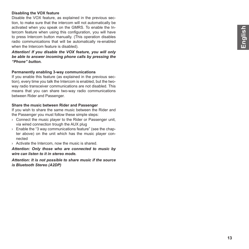 En g li s h | MIDLAND BT1 User Manual | Page 13 / 21