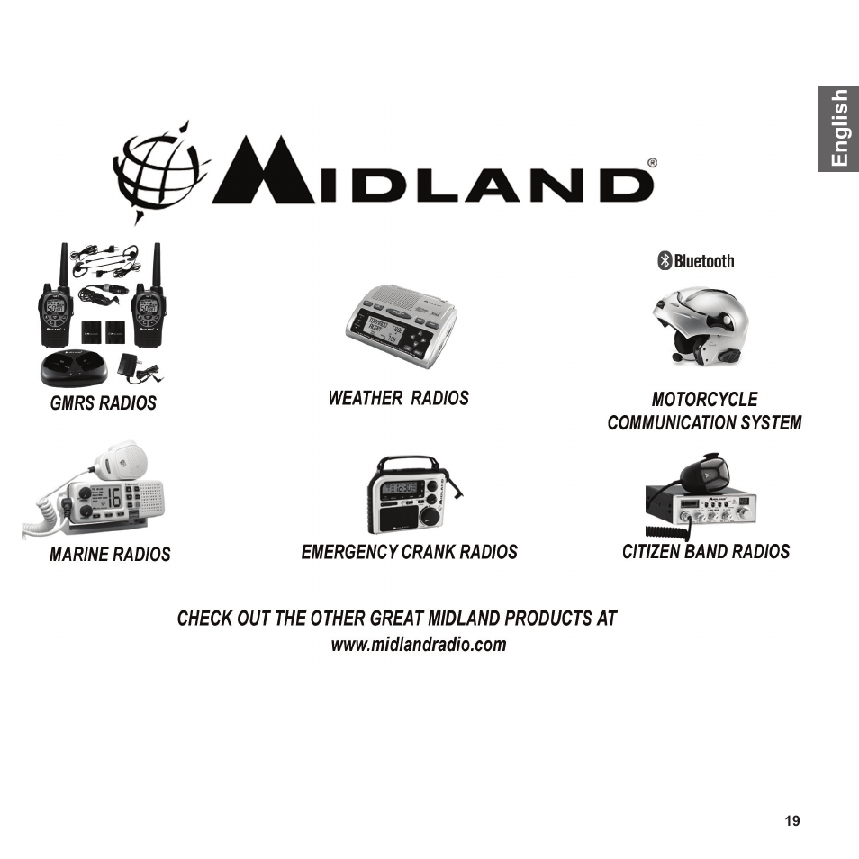 MIDLAND BT1 User Manual | Page 19 / 21