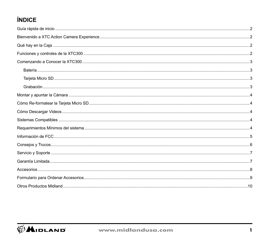 MIDLAND XTC300 User Manual | 11 pages