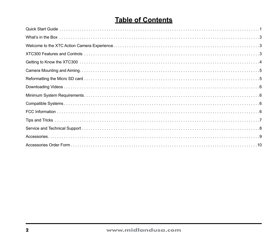 MIDLAND XTC300 User Manual | Page 2 / 12