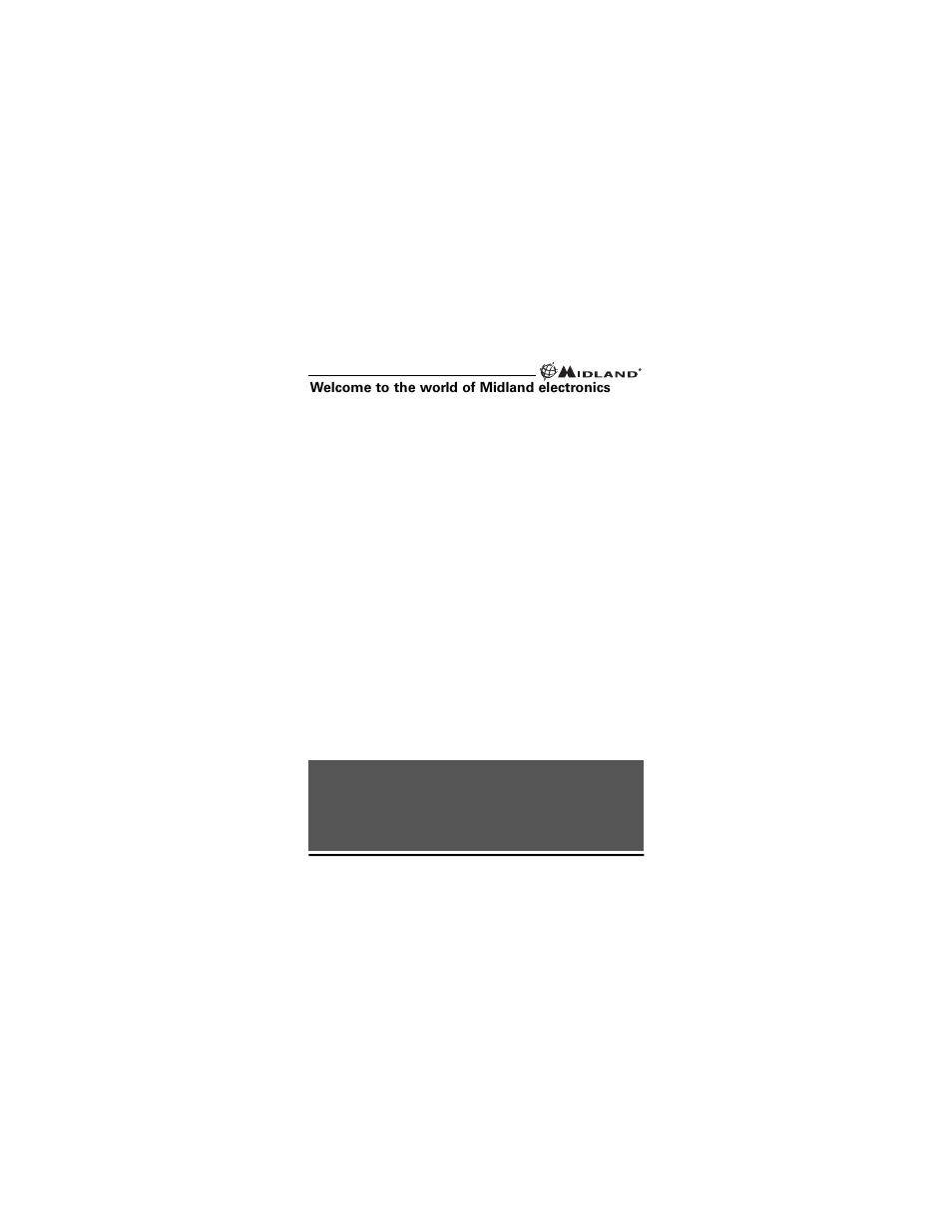 Welcome to the world of midland electronics | MIDLAND GXT2050 User Manual | Page 2 / 24