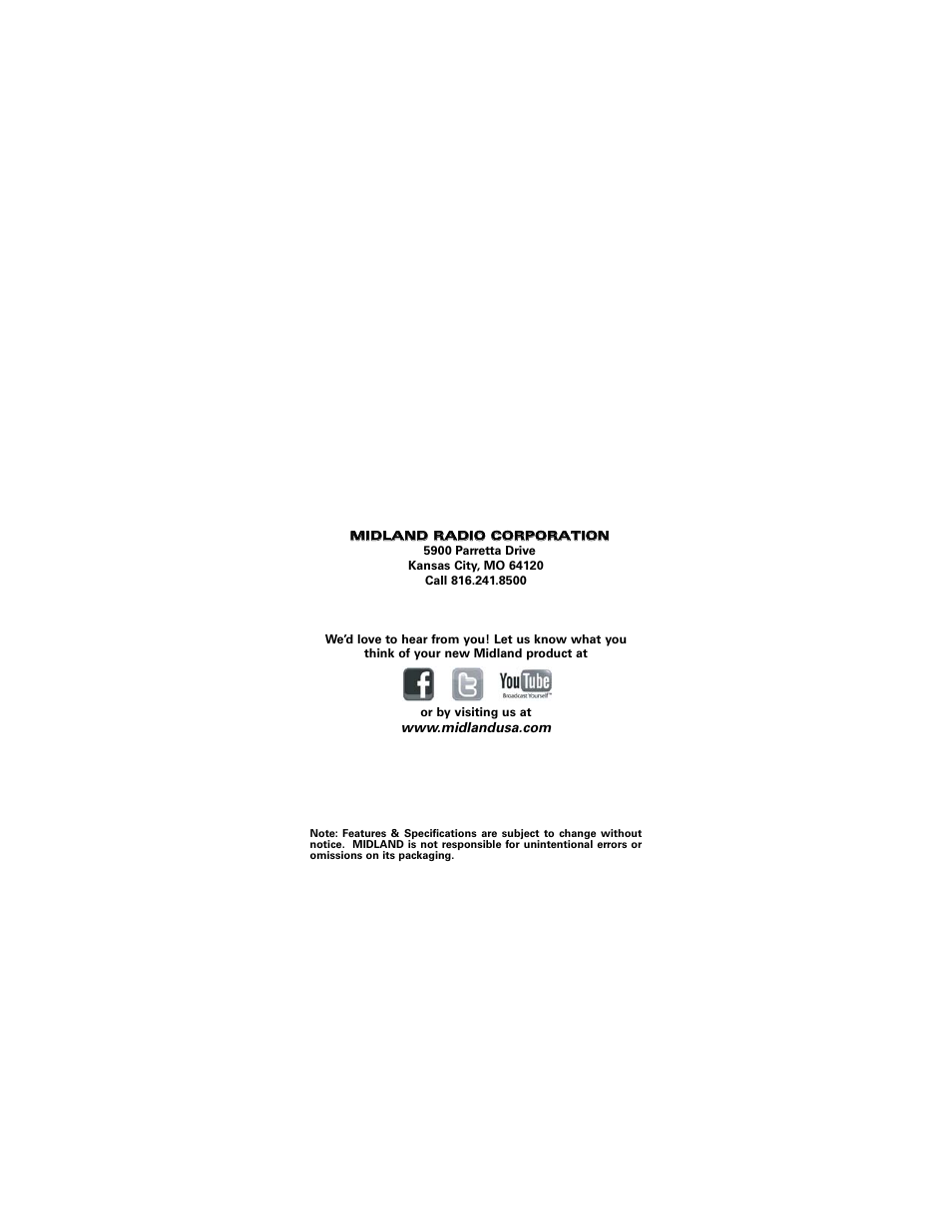 MIDLAND GXT2050 User Manual | Page 24 / 24