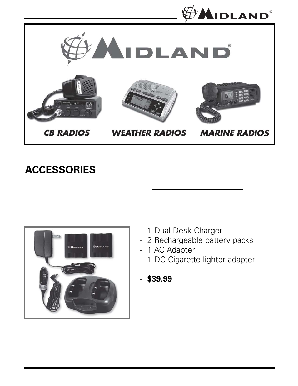 Accessories | MIDLAND GXT600/635/650/656 User Manual | Page 19 / 24