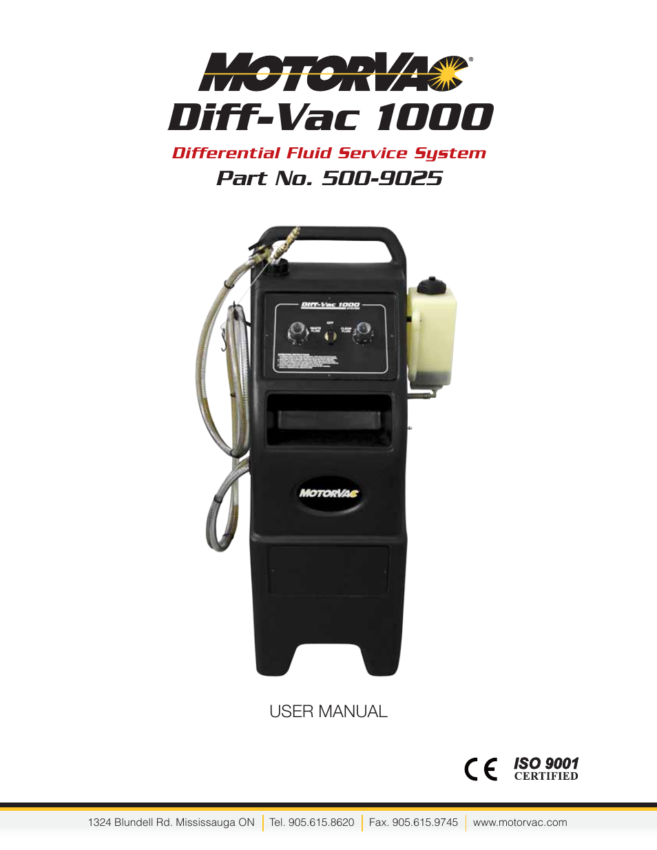 MotorVac Diff-Vac 1000 User Manual | 9 pages