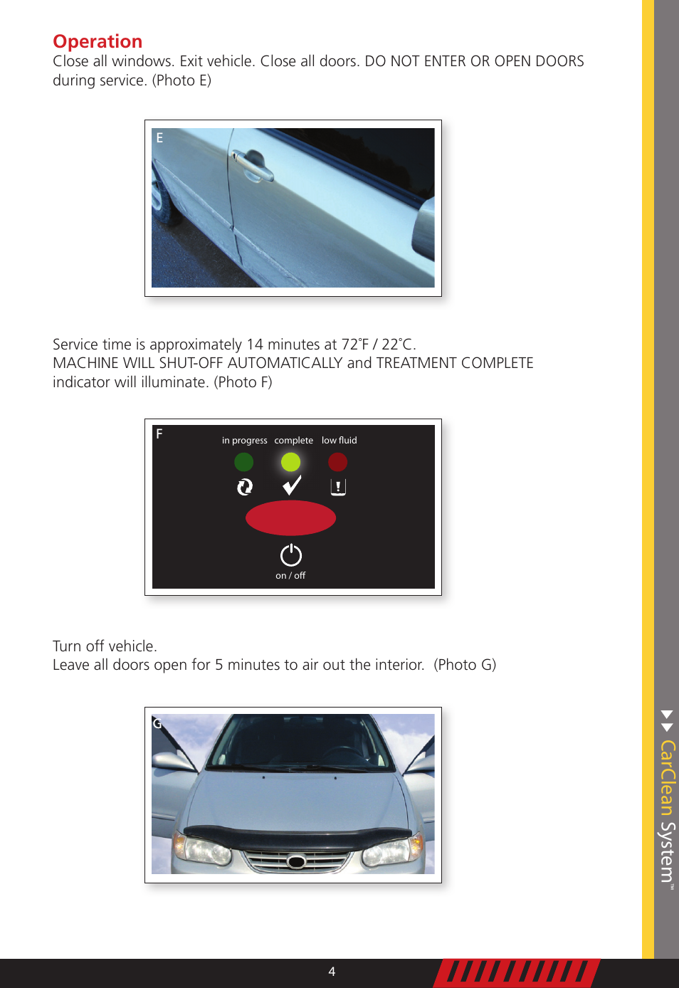 Photo e, Carclean system | MotorVac CarClean System User Manual | Page 5 / 8