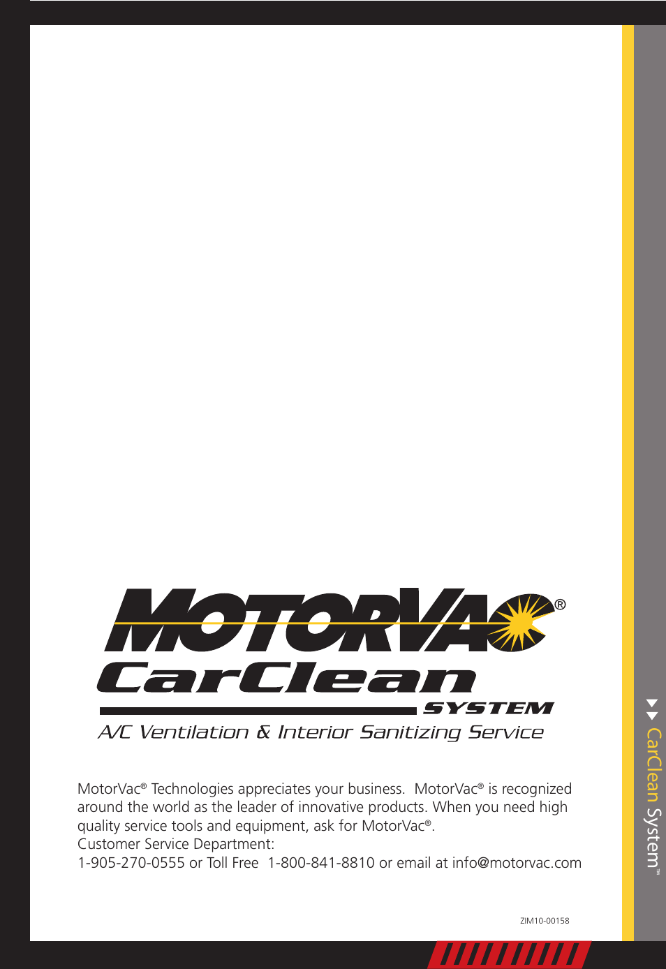 Carclean system | MotorVac CarClean System User Manual | Page 8 / 8
