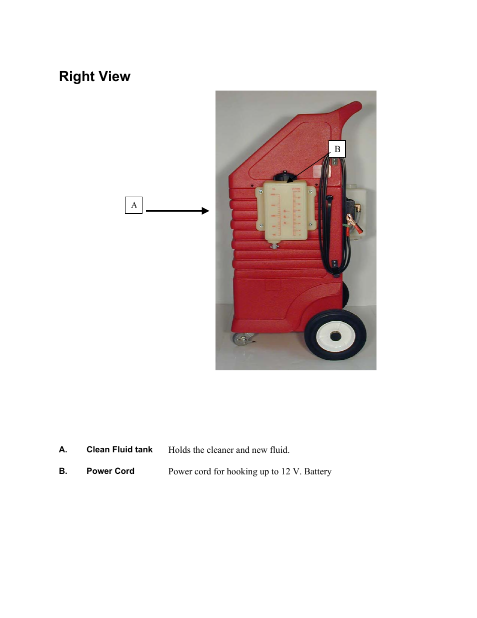 Right view | MotorVac SteerClean 1000 User Manual | Page 8 / 18