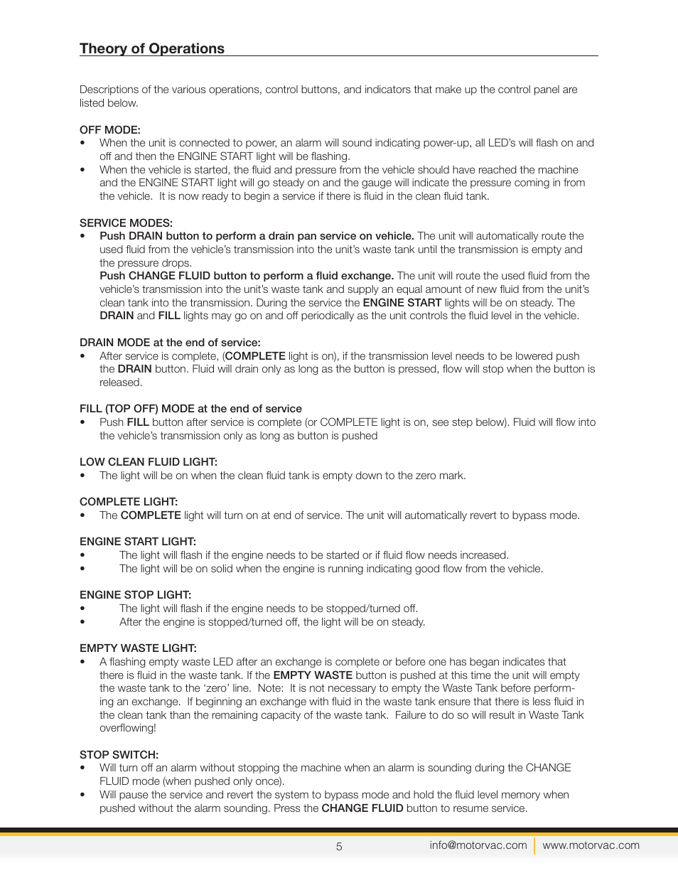 Theory of operations | MotorVac TRANSTECH III User Manual | Page 7 / 24
