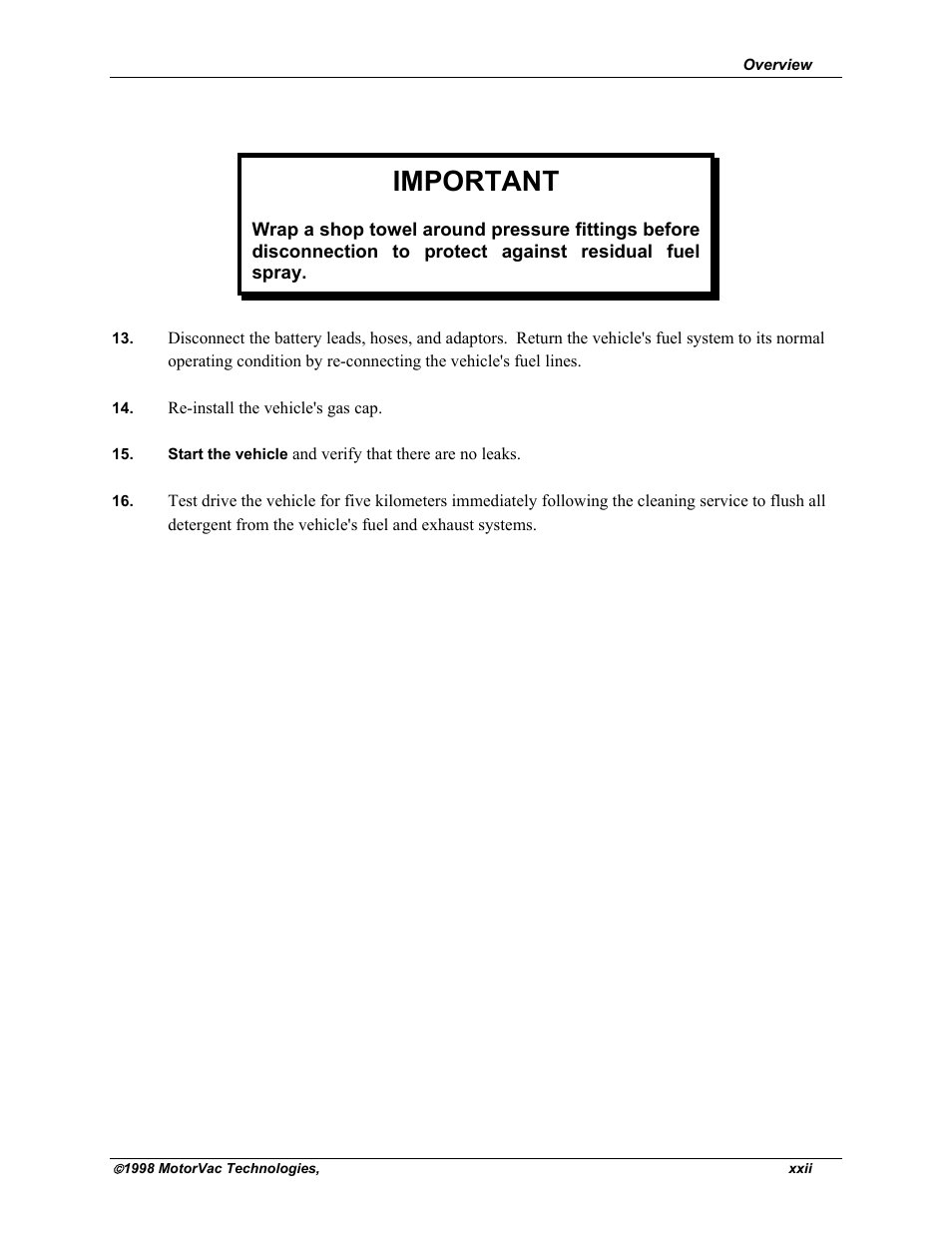 Important | MotorVac CarbonClean System II LE-1 User Manual | Page 23 / 43