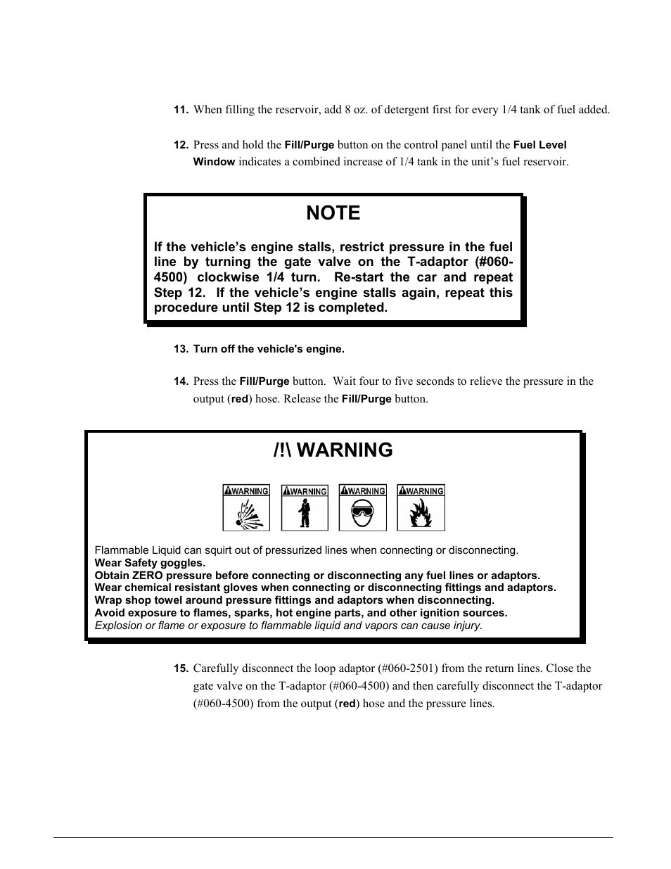 Warning | MotorVac CarbonClean System MCS 245 User Manual | Page 24 / 68