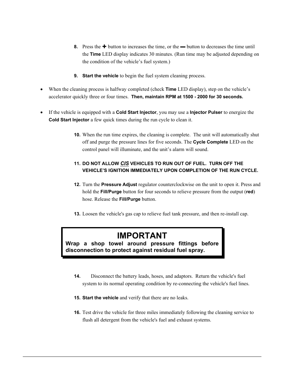 Important | MotorVac CarbonClean System MCS 245 User Manual | Page 39 / 68