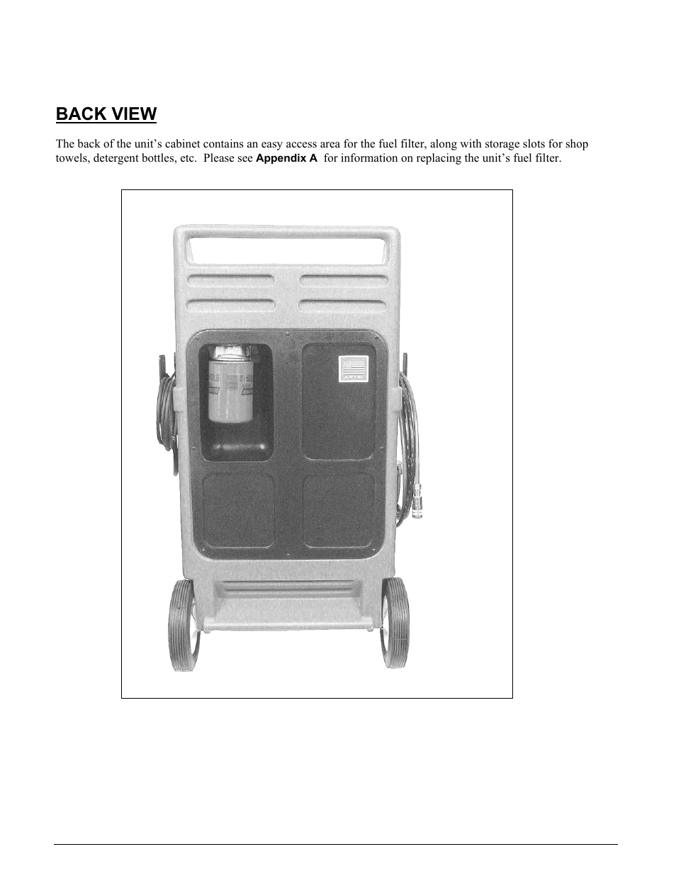 Back view | MotorVac CarbonClean System MCS 245 User Manual | Page 8 / 68