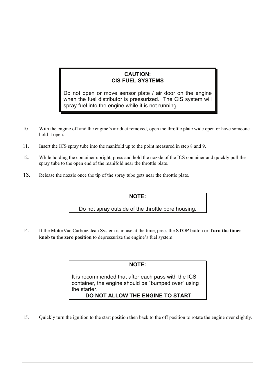 MotorVac Intake Cleaning System Procedures User Manual | Page 2 / 5