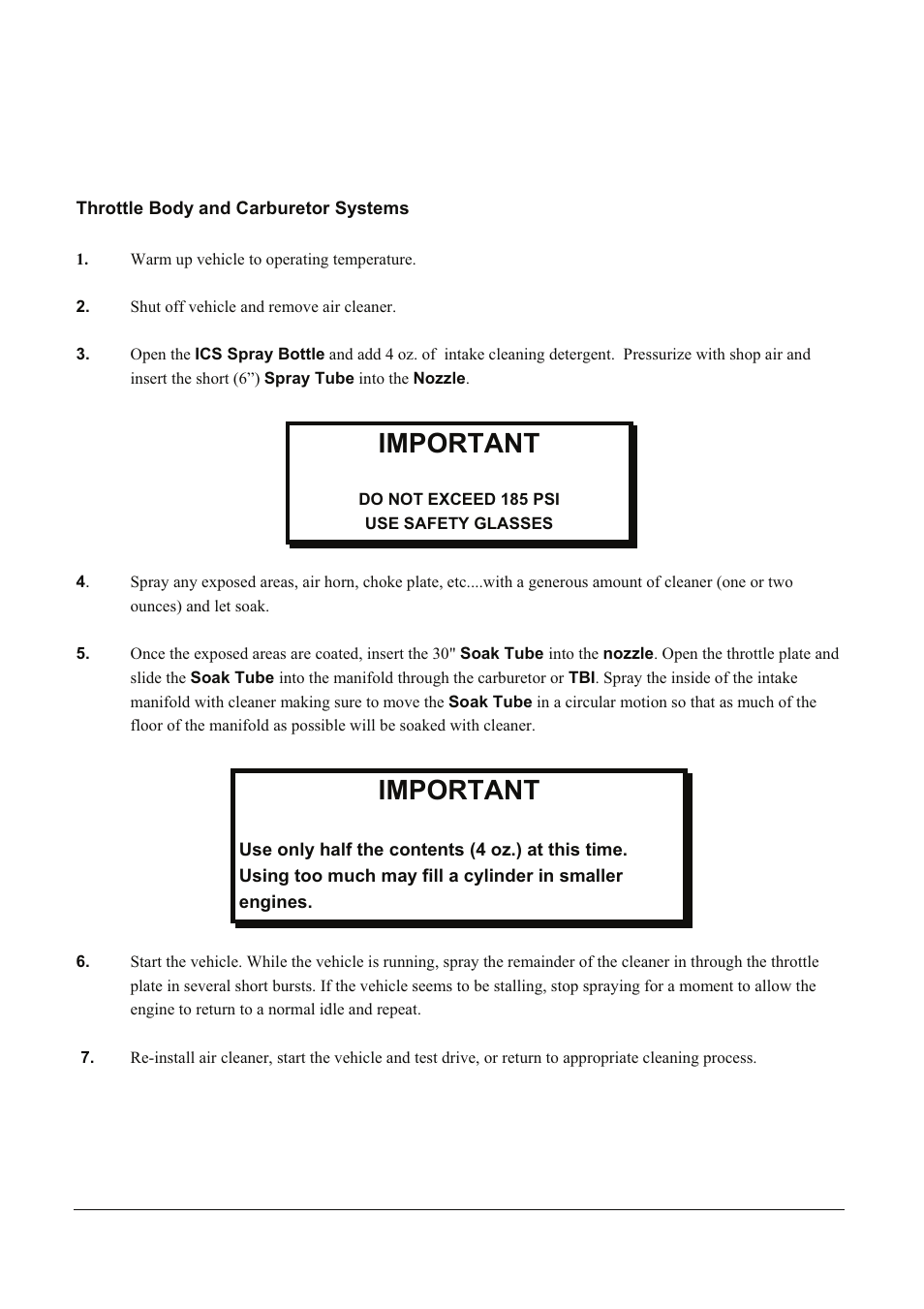 Important | MotorVac Intake Cleaning System Procedures User Manual | Page 4 / 5