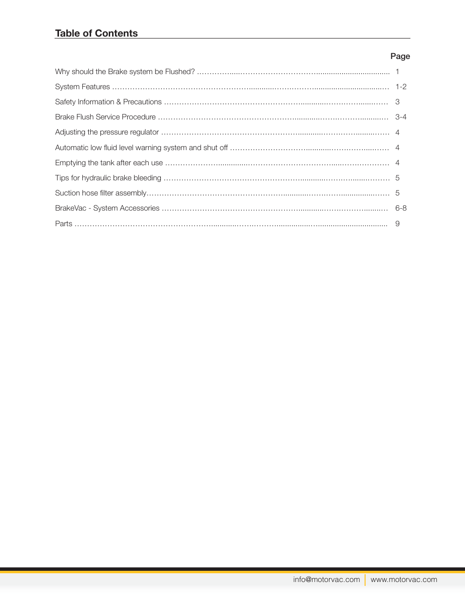 MotorVac BrakeVac-II User Manual | Page 3 / 14