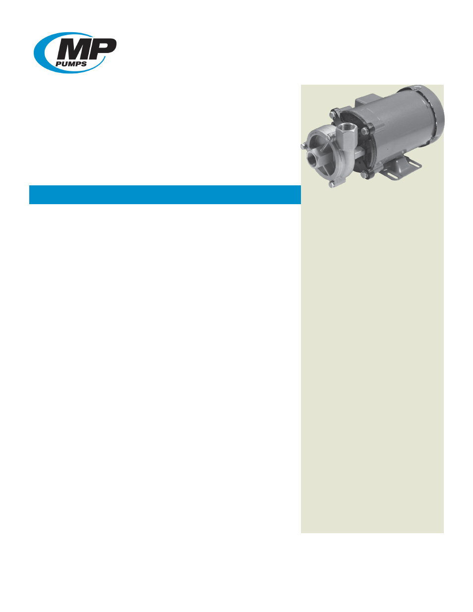 MP Pumps FRX 100 User Manual | 5 pages