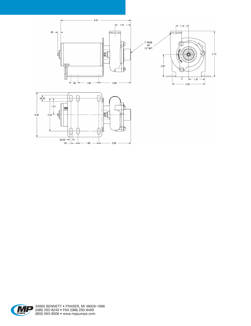 Frx 50 | MP Pumps FRX 50 User Manual | Page 3 / 5