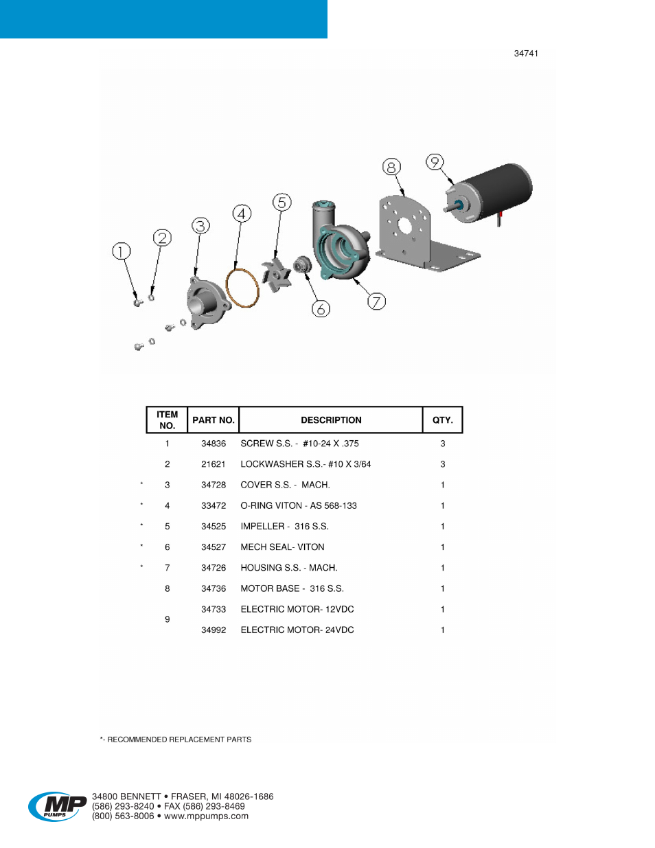 Frx 50 | MP Pumps FRX 50 User Manual | Page 5 / 5