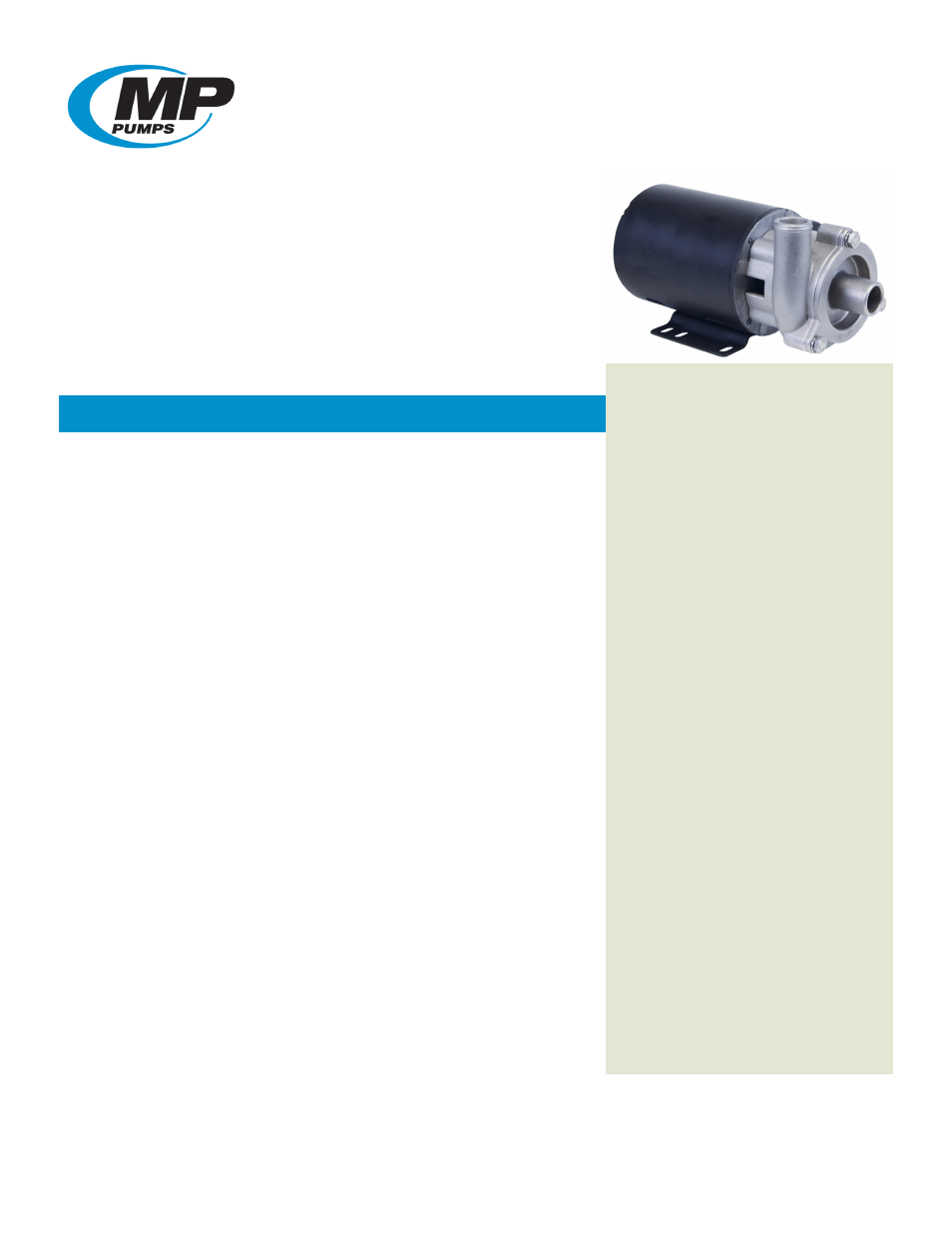 MP Pumps FRX 75 H User Manual | 4 pages