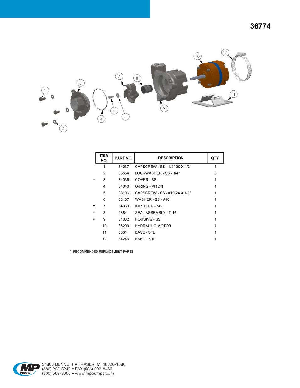 Frx 75 hydraulic | MP Pumps FRX 75 HYDRAULIC User Manual | Page 4 / 4