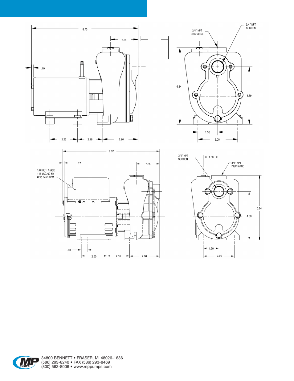 Frx 75-sp | MP Pumps FRX 75-SP User Manual | Page 3 / 4