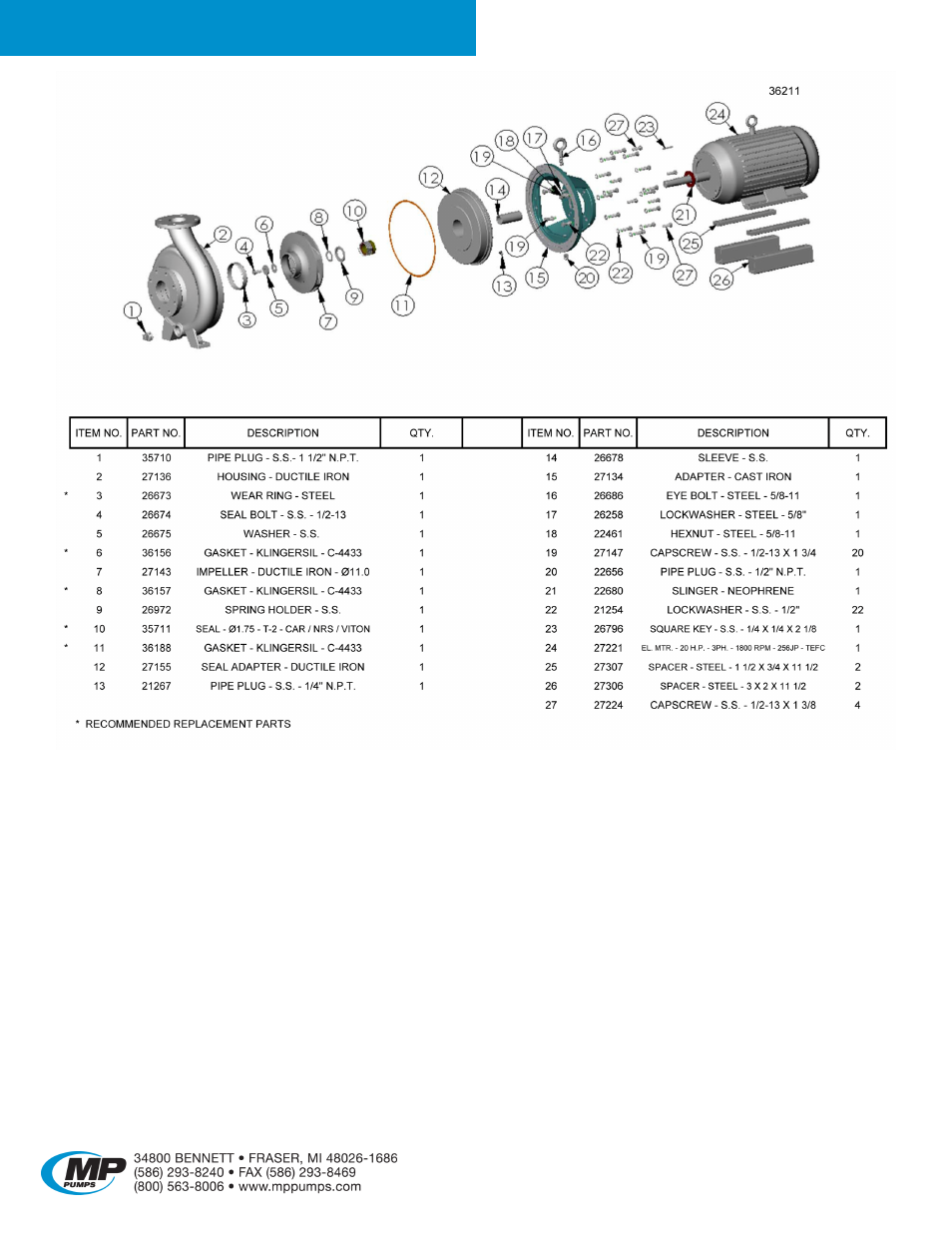 Petroleum 700 | MP Pumps PETROLEUM 700 User Manual | Page 4 / 4
