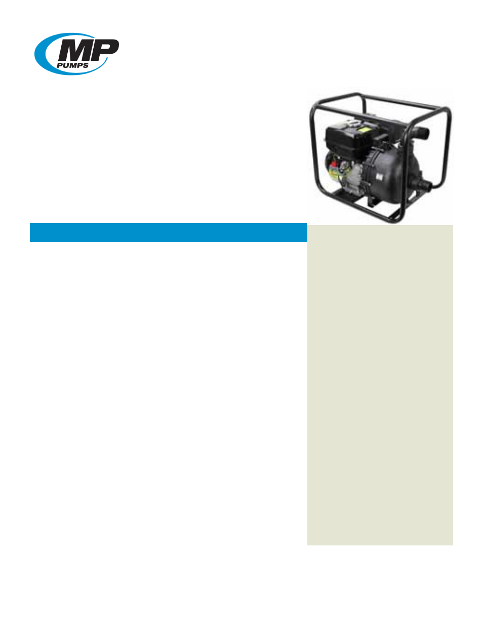 MP Pumps P-MAX User Manual | 2 pages