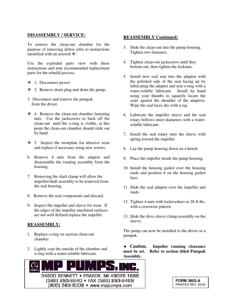 MP Pumps 2CT & 2CT-3 PUMPAK 145TC,184TC, 184C INSTRUCTION User Manual | Page 2 / 2