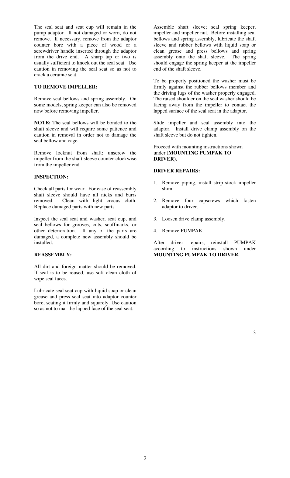 MP Pumps CHEMFLO 5, 6, 7, 8 PUMPAKS INSTRUCTION User Manual | Page 3 / 3