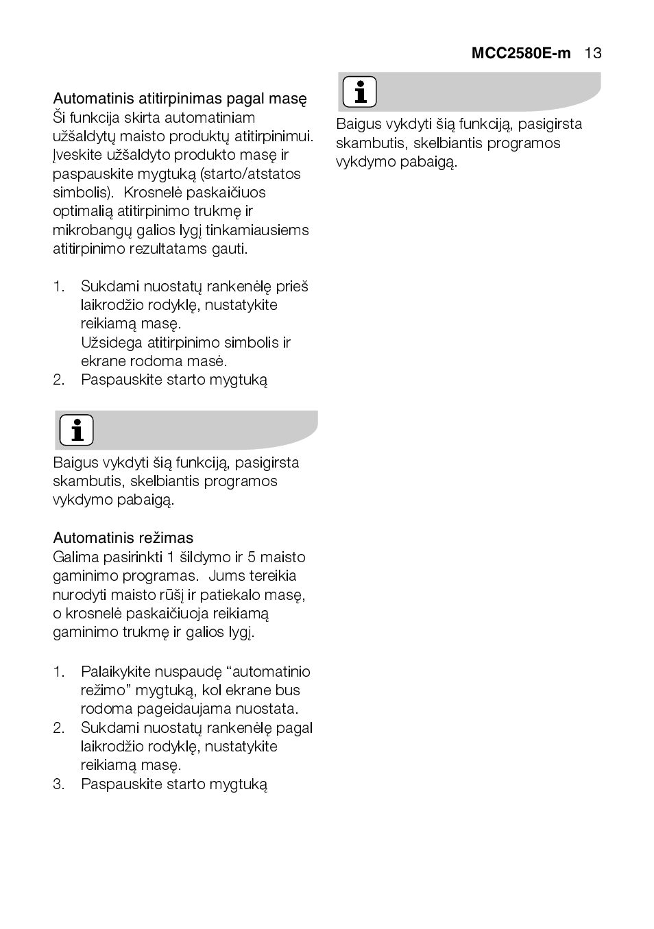 AEG MCC2580E-M User Manual | Page 13 / 284