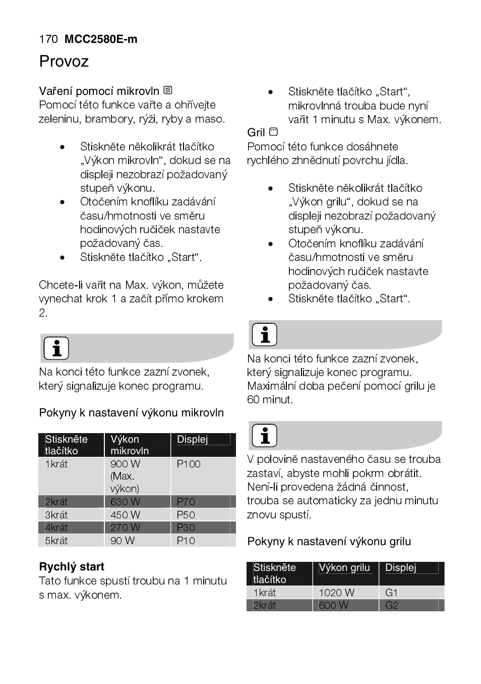 Provoz | AEG MCC2580E-M User Manual | Page 170 / 284