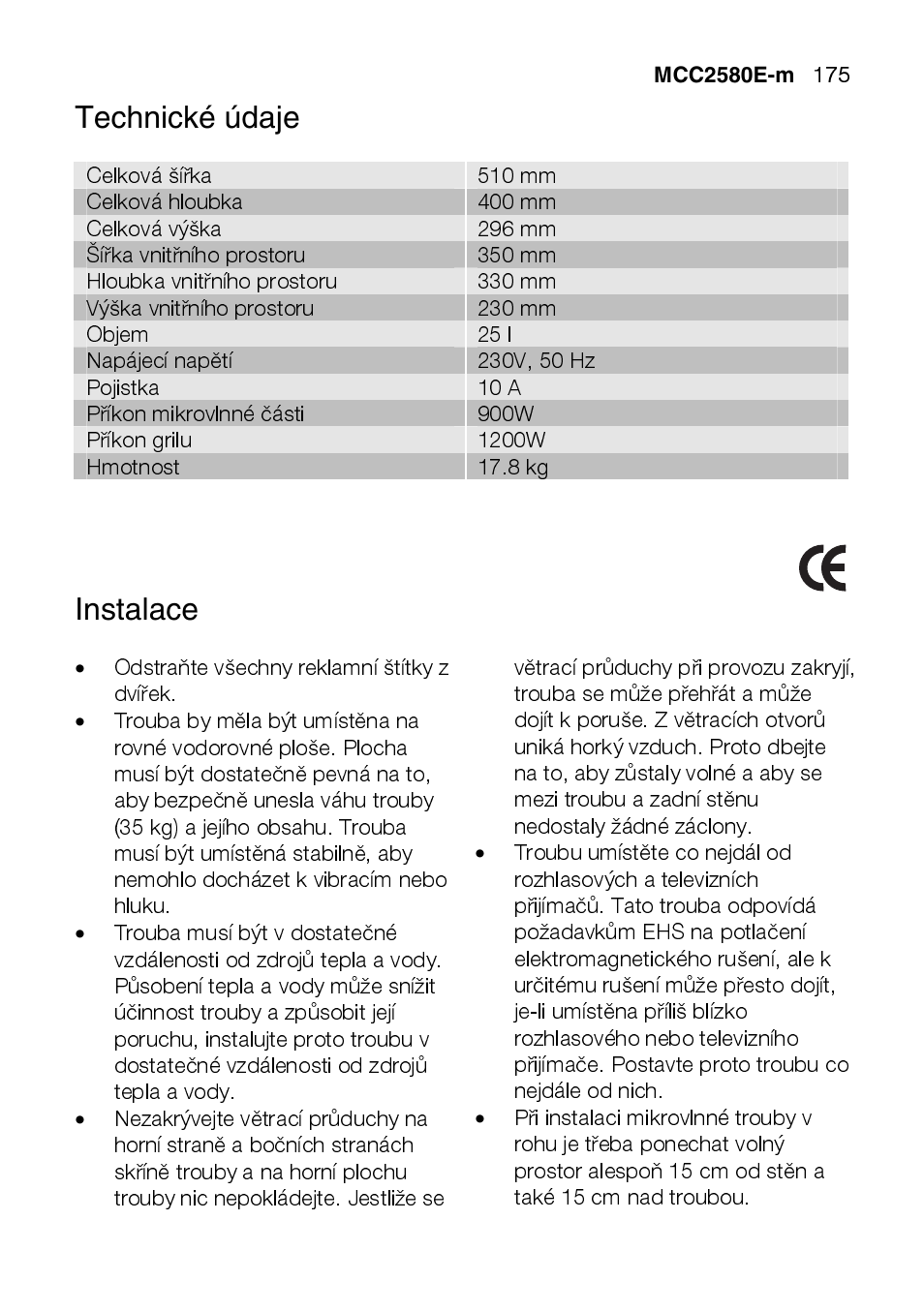 AEG MCC2580E-M User Manual | Page 175 / 284