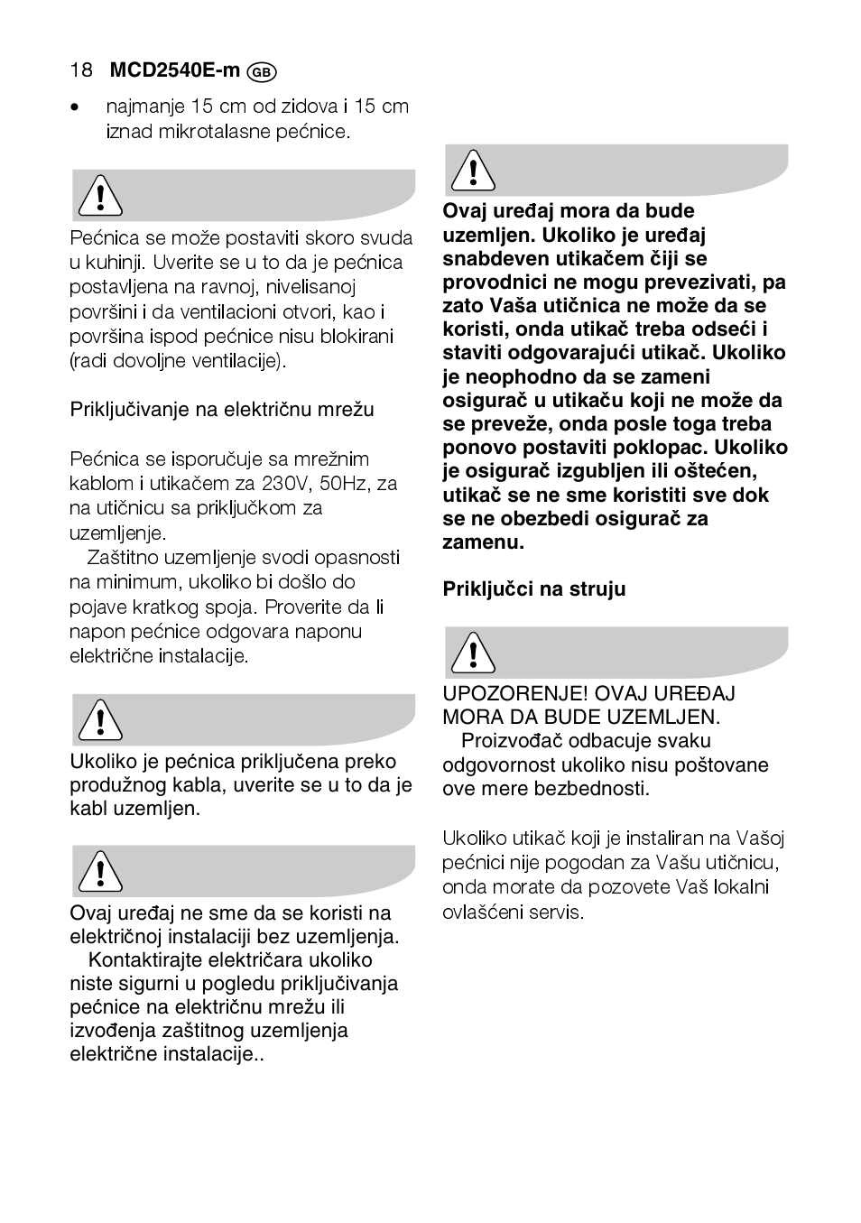 AEG MCC2580E-M User Manual | Page 18 / 284